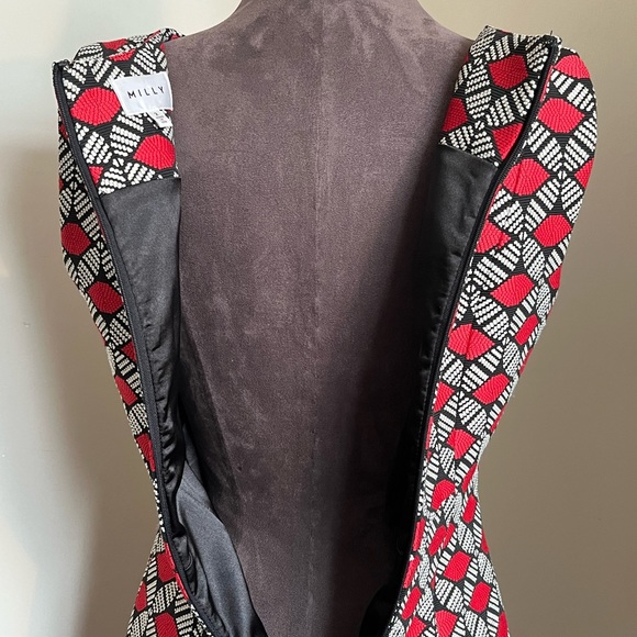 MILLY Mini Dress in Textured Fabric - Picture 5 of 10